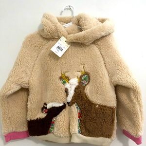 SOLD🧚‍♀️Mini Boden Faux Fur Hoodie 2-3Y
